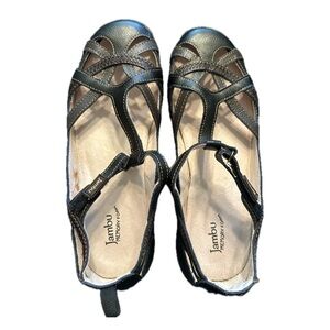 Jambu Women's memory foam black sandal size 10